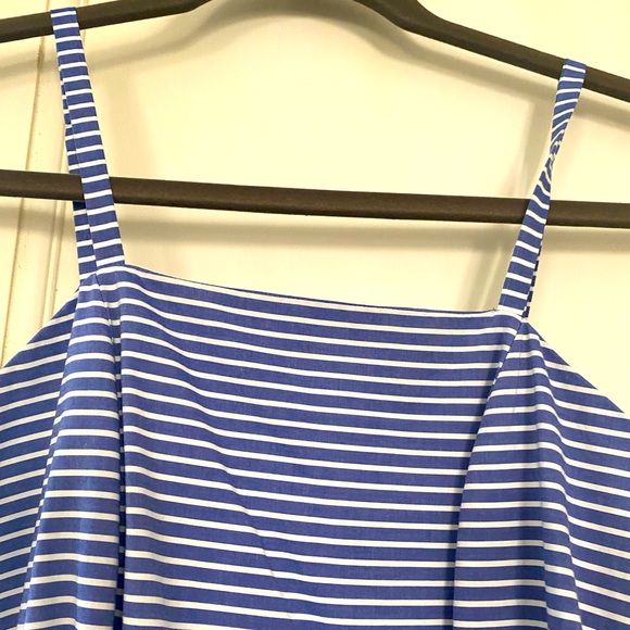 JCrew Striped Tiered Maxi Dress with Tie Sash in Stripe. Size 00 - Picture 7 of 8